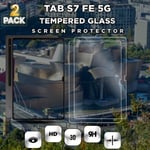 2-Pack Samsung Galaxy Tab S7 FE (5G) - Härdat Glas 9H - Super Kvalitet Skärmskydd