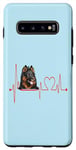 Coque pour Galaxy S10+ Chodsky Pes My Heartbeat EKG Chien tchèque de Bohème Mouton
