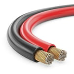 Manax Câble d'enceinte 2 x 1,50 mm² CCA Rouge/noir Rouleau de 50 m