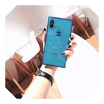 Glitter Square Case For Iphone 11 Pro Max 8 7 6 6s Plus X Silicone Soft Tpu Girl Cover Case For Iphone XS MAX XR SE Conque-Blue-for iphone XR