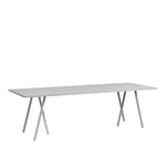 HAY - Loop Stand Table with Support 250 x 92,5 cm Grey  - Matbord