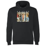 Friends Retro Character Shot Hoodie - Black - XL - Black