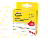 Avery Signature - Dekorationsbindemedel - Pil - 0.5 X 2.5 Cm - Röd Med Vita Bokstäver - Permanent - Papper (Paket Om 1000)