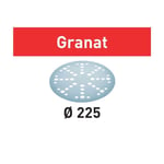 Abrasif D225 Granat FESTOOL pour ponceuse Planex - grain 40 - 25 pièces - 499634