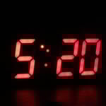 LED Digital Väggklocka med Glödande Nattläge Justerbar Elektronisk Bordsklocka Väggklocka Dekoration Vardagsrum LED-Klocka [dB} Röd Red