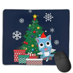 Happy Fairy Tail Around The Christmas Tree Customized Designs Non-Slip Rubber Base Gaming Mouse Pads for Mac,22cm×18cm， Pc, Computers. Ideal for Working Or Game