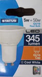5w 50w 345 Lumen LED Light Bulbs GU10 Pearl Cool White Bulb 50w Pack of 4
