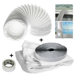 Window Seal + 2.5 Metre 4" Hose Vent Kit for Tumble Dryer Washer Dryer Zip