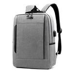 Backpack Bag Male Backpack Laptop Notebook Rucksack Travel Backpack Large Capacity Business Schoolbags Usb Charge College Bags Graye