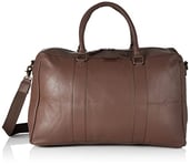 JACK & JONES Men's Jacstockholm Leather Weekendbag Weekender, Brown Stone, One Size