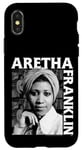 Coque pour iPhone X/XS Photo portrait d'Aretha Franklin par David Gahr
