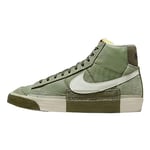 NIKE Men's Blazer MID PRO Club Sneaker, Oil Green/SEA Glass-Medium Olive, 12 UK