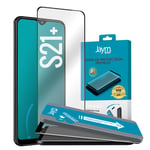 JAYM - Verre de Protection Premium pour Samsung Galaxy S21+ - Incurvé 3D avec Contour Noir - Garanti à Vie Renforcé 9H Ultra Résistant Compatible Fonction Sonic Sensor Applicateur sur Mesure Inclus - Neuf