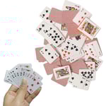 2 kortlekar Mini-spelkort, 3 olika storlekar på Mini Poker-kort, Bärbara flexibla Mini Game Poker-kort för resor, Söt miniatyrdockhusdekorat