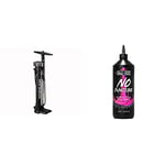 Topeak JoeBlow Booster, Black & Muc-Off 822 No Puncture Hassle Tubeless Sealant, 1 Litre - Advanced Bicycle Tyre Sealant With UV Tracer Dye That Seals Tears And Holes Up To 6mm