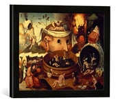Kunst für Alle 'Encadré Image de Hieronymus Bosch Tondal Impression d'art dans Le Cadre de Haute qualité Photos Fait Main S Vision, 40 x 30 cm, Noir Mat