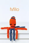 Anchor Crochet Kit: Octopus: Milo: Orange/Blue, Multi-Colour, 55 x 125cm