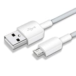 Nokia 1.4/1.3 Micro Fast Charging Cable for Nokia 2.4/2.2/ C2/ C1/ 2.3/4.2/3.2 High Speed Charging & Data Transfer Micro Fast Charging Cable Compatible with Power Banks and More Devices (WHITE)