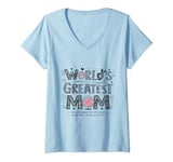 Womens World's Greatest Mom Award-Winning Love Appreciation Vintage V-Neck T-Shirt