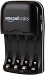 Amazon Basics 4 Slot Ni-MH AA & AAA Battery Charger With Indicator LEDs,... 