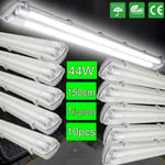10x 5ft 44w LED Low Energy Duable Tube Strip Light batten 1500mm Fitting IP65 UK