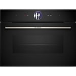 Bosch CSG7361B1 Series 8, Built-in compact oven with steam function, 60 x 45 cm, Black
