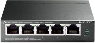 TP-Link Managed PoE Network Switch 5-Port Gigabit, 4 PoE+ ports up to 30 W for