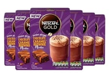 6 x 7 Boxes Nescafe Gold Mocha Instant Coffee Sachets Chocolate Caramel Brownie