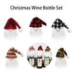 Fashion Christmas Ornaments Wine Bottle Set Linen Cover Decorate B