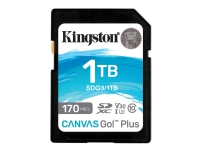 Kingston Canvas Go! Plus - Flashminnekort - 1 TB - Video Class V30 / UHS-I U3 / Class10 - SDXC UHS-I