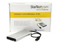 StarTech.com Adaptateur Thunderbolt 3 vers double HDMI - Convertisseur TB vers 2x HDMI - 4K 30 Hz - Compatible avec Windows seulement - Adaptateur vidéo externe - Thunderbolt 3 - HDMI - pour P/N: TB33A1C
