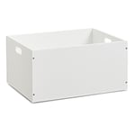 Zeller Present 13352 Caisse de Rangement avec Superposable MDF Blanc 40 x 30 x 20 cm