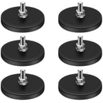 Gummibelagda magneter, 22 lbs neodymmagnetbas med M6 gängad magnet med bultar och muttrar, stark