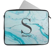 Personalised Any Name Marble Design Laptop Case Sleeve Tablet Bag Chromebook Gift 26 (16-17 inch)