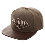 OFFICIAL CALL OF DUTY WWII (2) PUSH FOR VICTORY GREEN KHAKI SNAPBACK CAP 