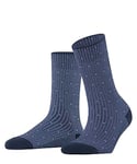 FALKE Women's Rib Dot Socks, Cotton, Blue (Royal Blue 6115), 7-8 (1 Pair)