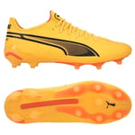 PUMA King Ultimate Fg/ag Forever Faster - Sun Stream/sort/rosa Dame ['Gress (Fg)', 'Kunstgress (Ag)'] Fotballsko unisex