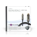 Aktiv optisk (AOC) USB kabel | USB-C™ Hane | HDMI™ Kontakt | 18 Gbps | 5.00 m | Rund | PVC | Svart | Presentbox