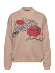 Demi Merino Wool Intarsia Knitted Sweater Pink Lexington Clothing