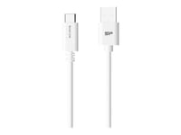 Silicon Power Boost Link Pvc Lk10ac - Usb-Kabel - 24 Pin Usb-C (Hane) Till 4-Stifts Mini-Usb Typ A (Hane) - Usb 2.0 - 2.4 A - 1 M - Vit