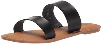 Amazon Essentials Sandales à Deux Lanières Femme, Noir, 38.5 EU