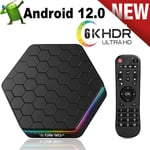 Lecteur multimédia de streaming BOX - Android TV box 6K Ultra HD 3D boitier iptv 4GO+32GO TV Box Wifi 6 2,4G/5,8G et BT 5.0