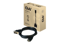 Club 3D CAC-1210 - Adapterkabel - dubbel länk - DVI-D hane till HDMI hane - 2 m - stöd för 4K