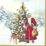 Villeroy & Boch Annual Santa Christmas paper 33 cm square 3 ply napkins 20 pack