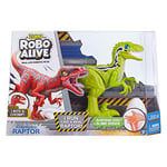 Robo Alive Rampaging Raptor Dinosaur Toy, Battery-Powered Robotic Dinosaur Toy (Green Raptor)