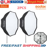 2PCS Godox 80cm Octagon Umbrella Softbox For Speedlite Studio Flash Speedlight