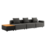 Cobana Lounge Sofa – 4 setersmodul w/ Patio Storage Table