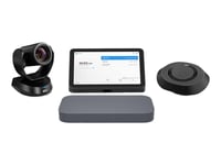 Asus Google Meet Gqe20a - Large Room Kit - Paket För Videokonferens (Ptz-Kamera, Högtalartelefon, Pekskärmskonsol) - Järngrå - Med Meeting Computer System