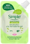 Simple Kind to Skin Refreshing 62 % less plastic packaging Facial Wash for sens