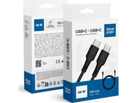 Blue Star Usb-Kabel 3A 60W Typ C Till Typ C Dc-001Cc3.0 1 M Svart